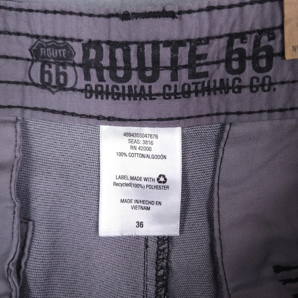 Route 66 Cargo Shorts Mens 36 Gray Cotton Textured Utility Gorpcore Workwear NEW